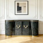Gaoliang Sideboard Luxury High-end Marble Veneer Finish Buffet Cabinet OEM/ODM (GZ207)