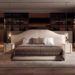 Gaoliang Bed Modern Luxury Wide Headboard Bedroom Furniture Bed OEM/ODM (HRC02)