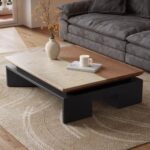 Gaoliang Coffee Table Luxury Rectangular Coffee Table for Living Room OEM/ODM (KF347)