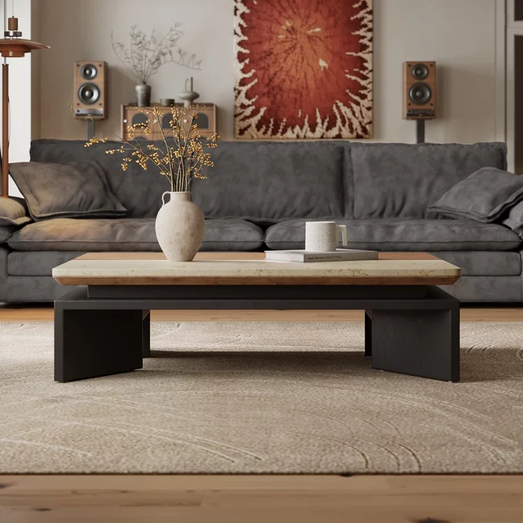 Gaoliang Coffee Table Luxury Rectangular Coffee Table for Living Room OEM/ODM (KF347)