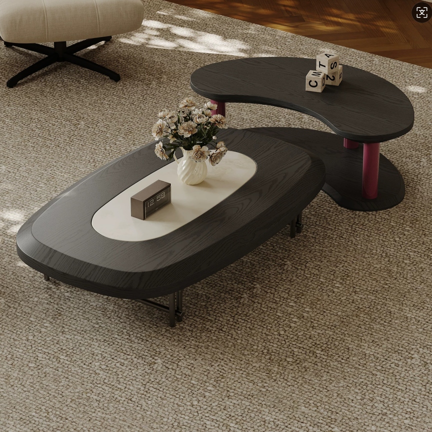 Gaoliang Coffee Table Luxury Wood Coffee Table and Side Table Set OEM/ODM (KF351)