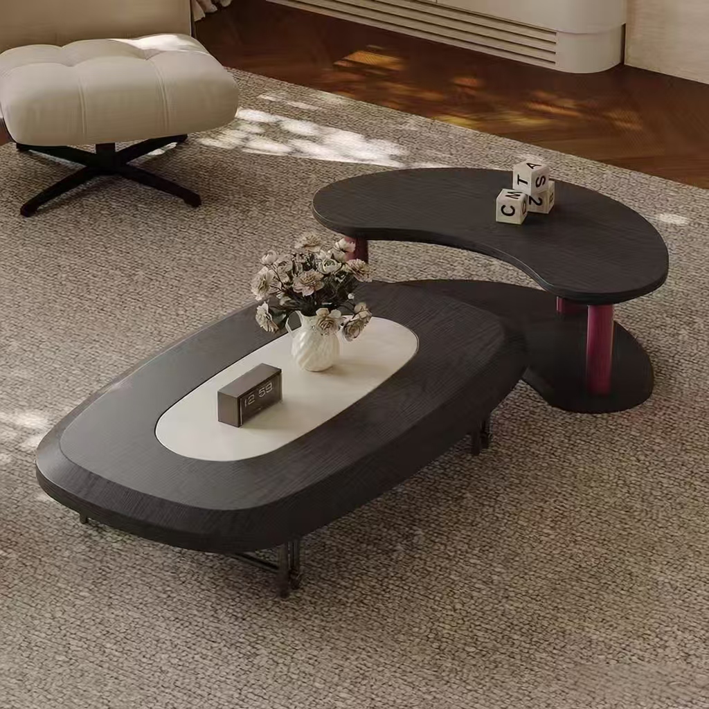 Gaoliang Coffee Table Luxury Wood Coffee Table and Side Table Set OEM/ODM (KF351)