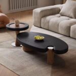 Gaoliang Coffee Table Elegant Modern Oval Coffee Table Set OEM/ODM (KF352)