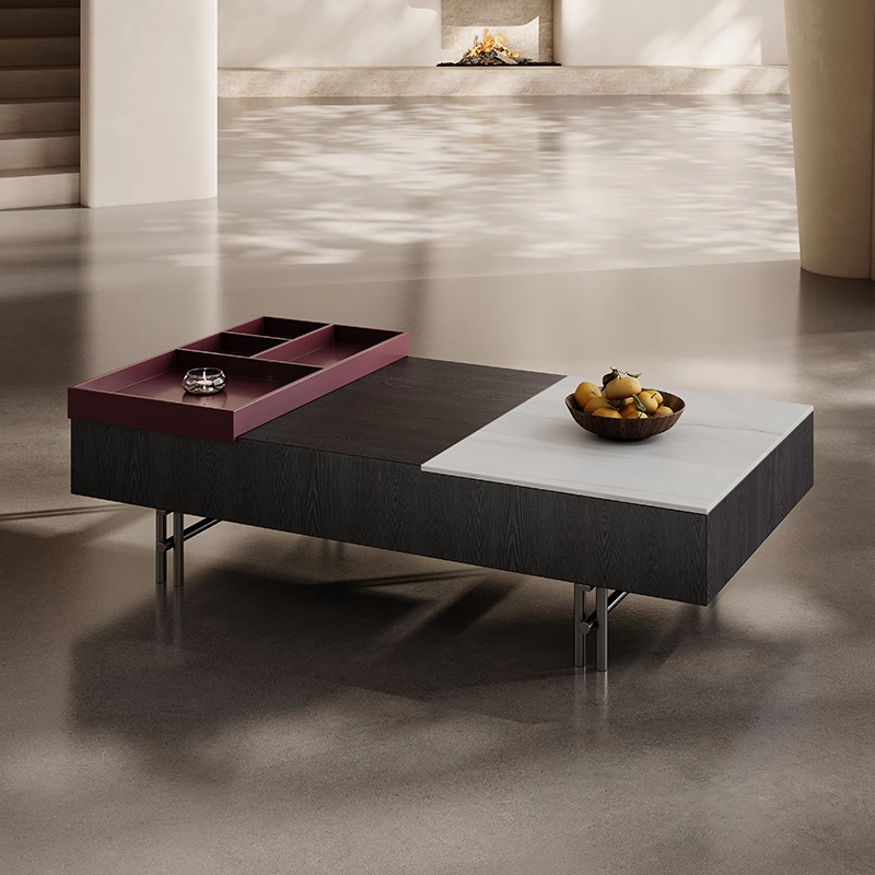 Gaoliang Coffee Table Elegant Luxury Square Wood Coffee Table OEM/ODM (KF356)