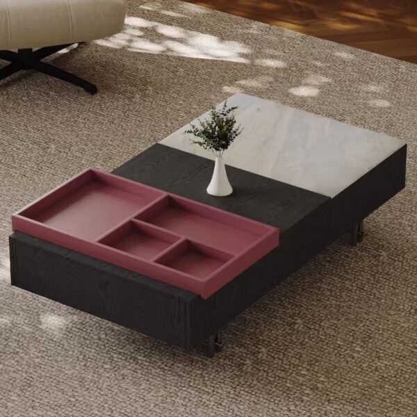 Gaoliang Coffee Table Elegant Luxury Square Wood Coffee Table OEM/ODM (KF356)