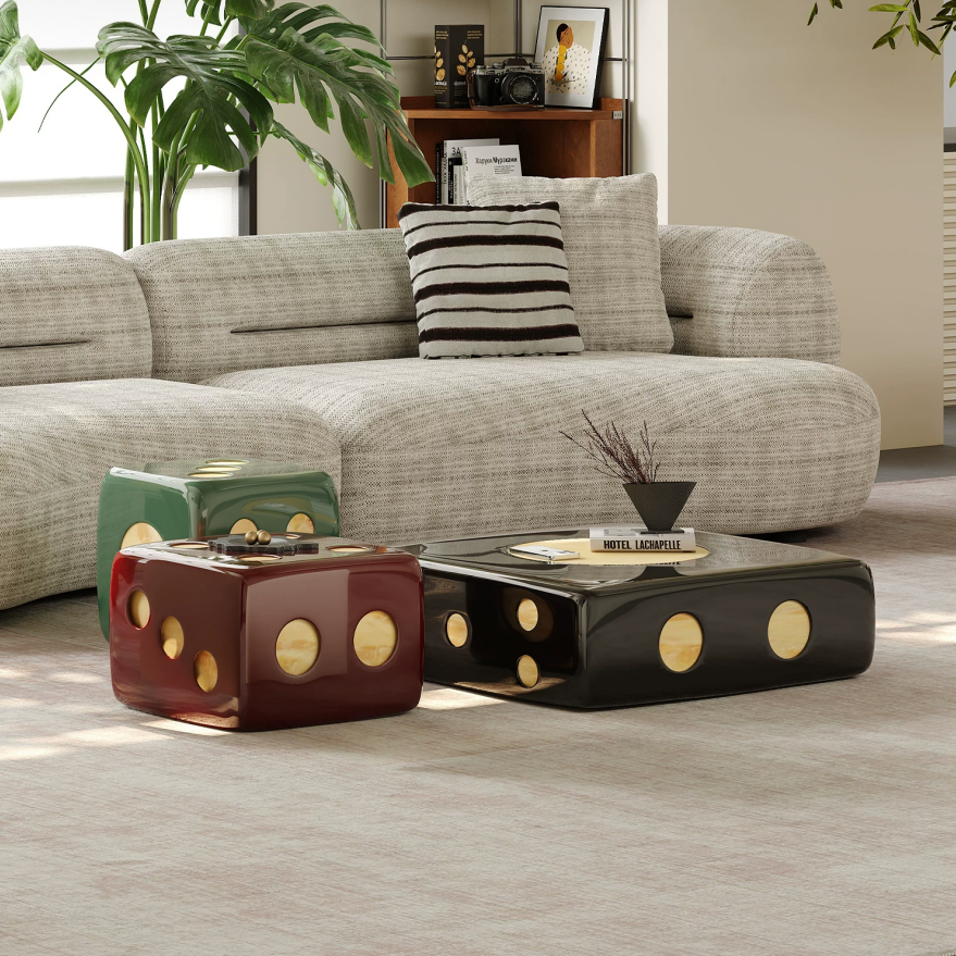 Gaoliang Coffee Table Modern Dice Creative Design Coffee Table Set OEM/ODM (KF363)