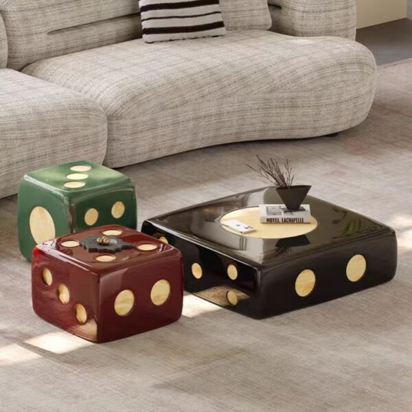 Gaoliang Coffee Table Modern Dice Creative Design Coffee Table Set OEM/ODM (KF363)