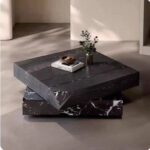 Gaoliang Coffee Table Rotatable Drawer Storage Luxury Coffee Table OEM/ODM (KF369)