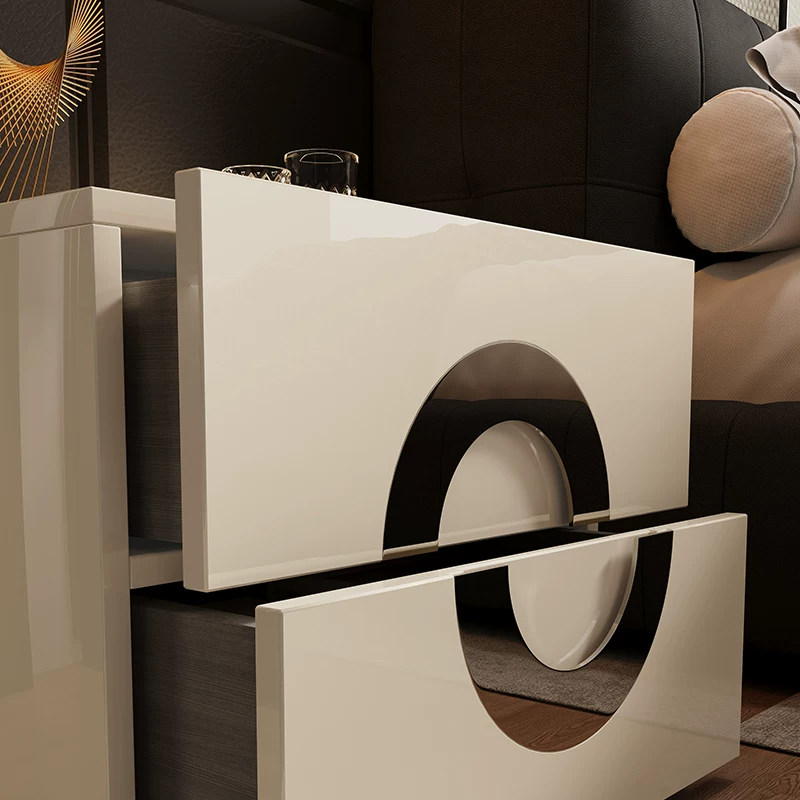 NT100 (1) Gaoliang Beside Table Italian Light Luxury Minimalist Night Stand OEM/ODM (NT100)