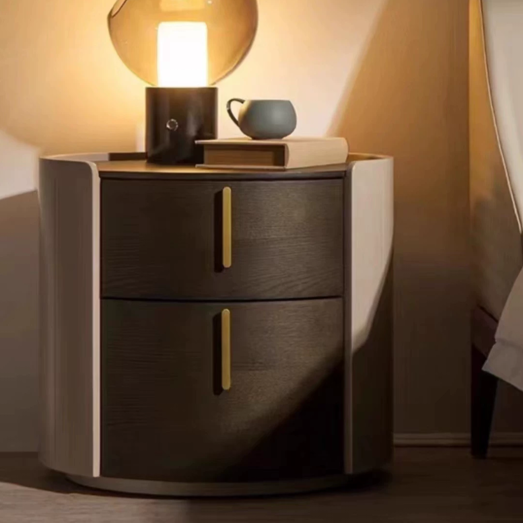 NT101 (2) Gaoliang Night Stand Modern Round Design Bedside Table for Living Room OEM/ODM (NT101)