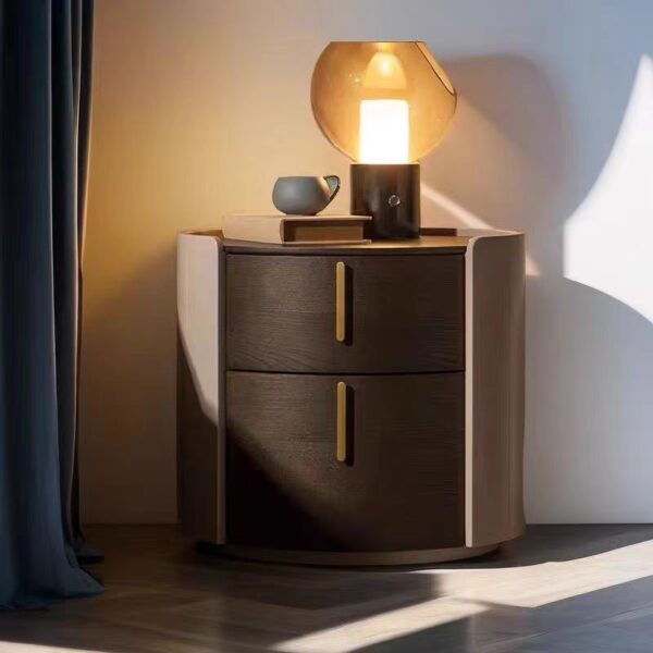 Gaoliang Night Stand Modern Round Design Bedside Table for Living Room OEM/ODM (NT101)