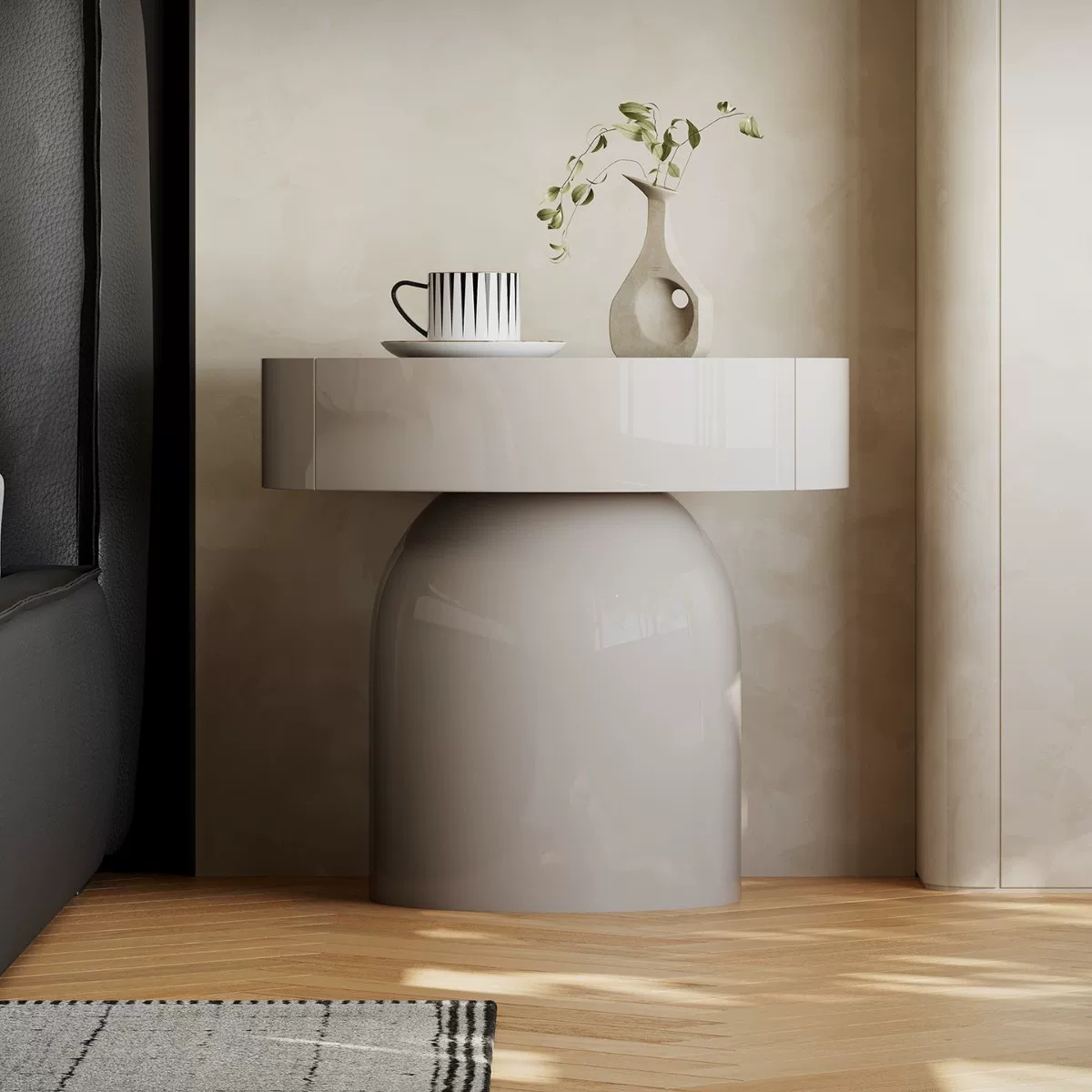 NT27 (1) Gaoliang Nightstand Blue Furniture for Bedroom Night Stand and Drawer OEM/ODM (NT27)