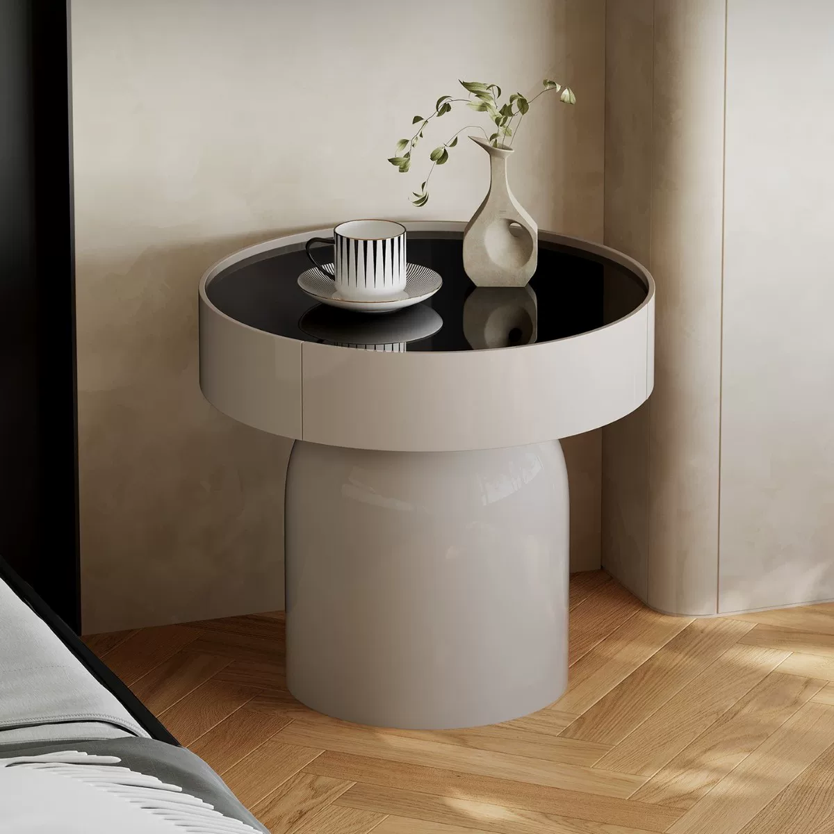 Gaoliang Nightstand Blue Furniture for Bedroom Night Stand and Drawer OEM/ODM (NT27)