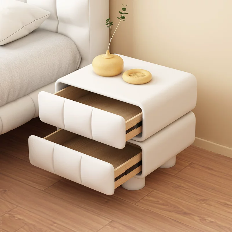 NT67 (3) Gaoliang Night Stand Set of 2 Cream-style Small Bedside Table OEM/ODM (NT67)