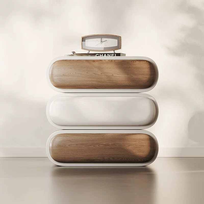 Gaoliang Night Stand Luxury Rotating Wooden Storage Bedside Table OEM/ODM (NT91)