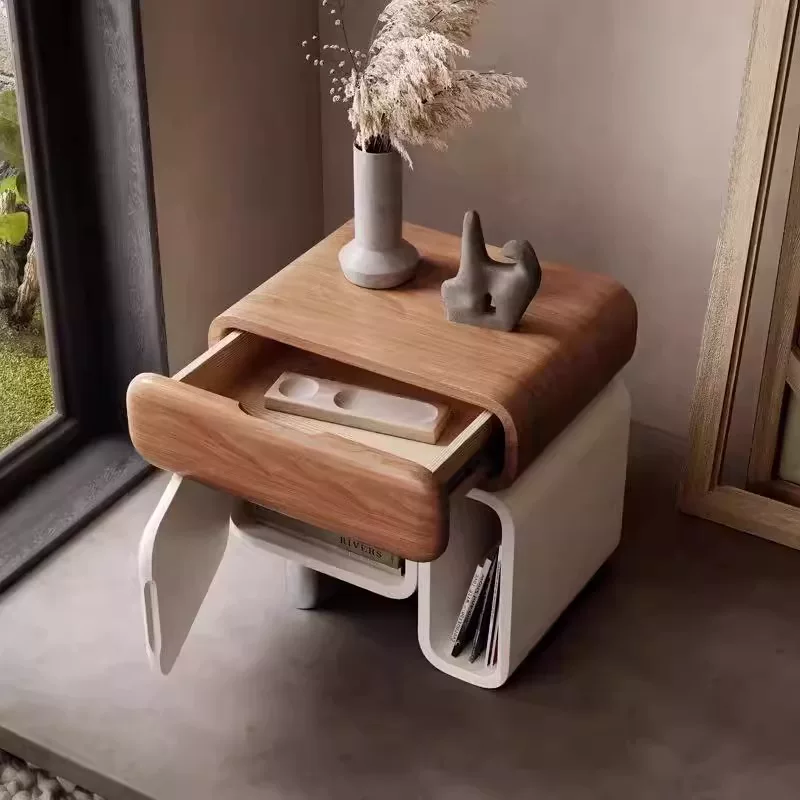 NT93 (5) Gaoliang Nightstands Modern Bedroom Bedside Cabinet Nightstand Set OEM/ODM (NT93)