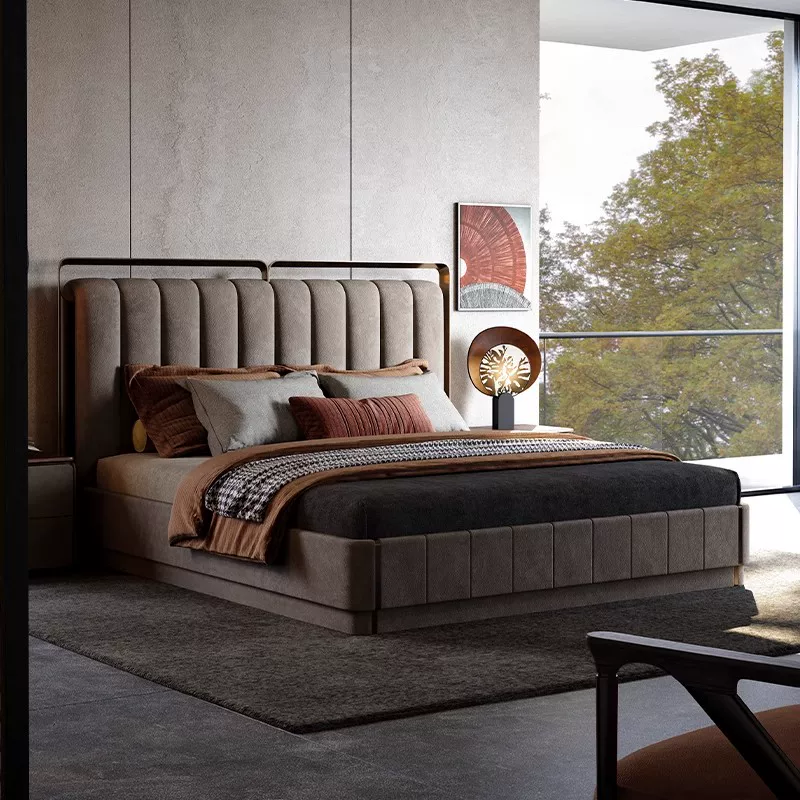 Gaoliang Bed Luxury Italian Modern Piano Design Full Bed OEM/ODM (QRC02)