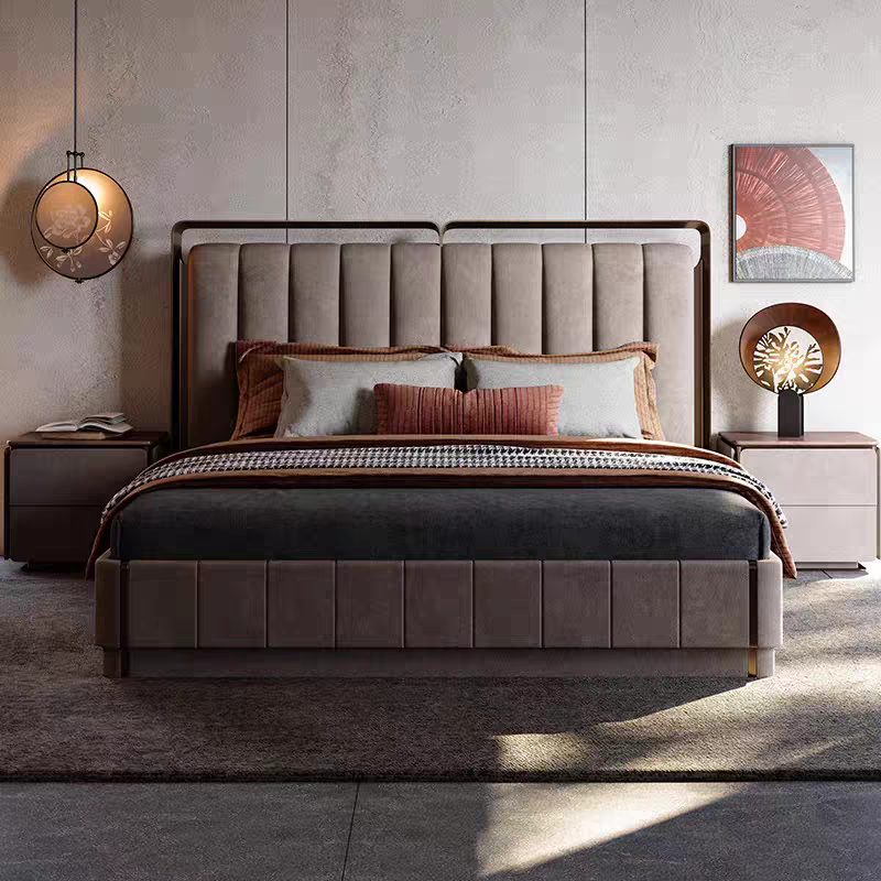 Gaoliang Bed Luxury Italian Modern Piano Design Full Bed OEM/ODM (QRC02)