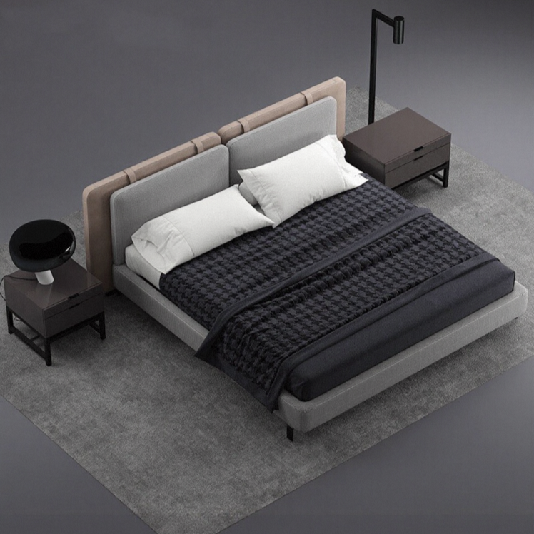 RC54 (1) Gaoliang Bed Modern Italian Design Bedroom Furniture Upholstered Beds OEM/ODM (RC54)