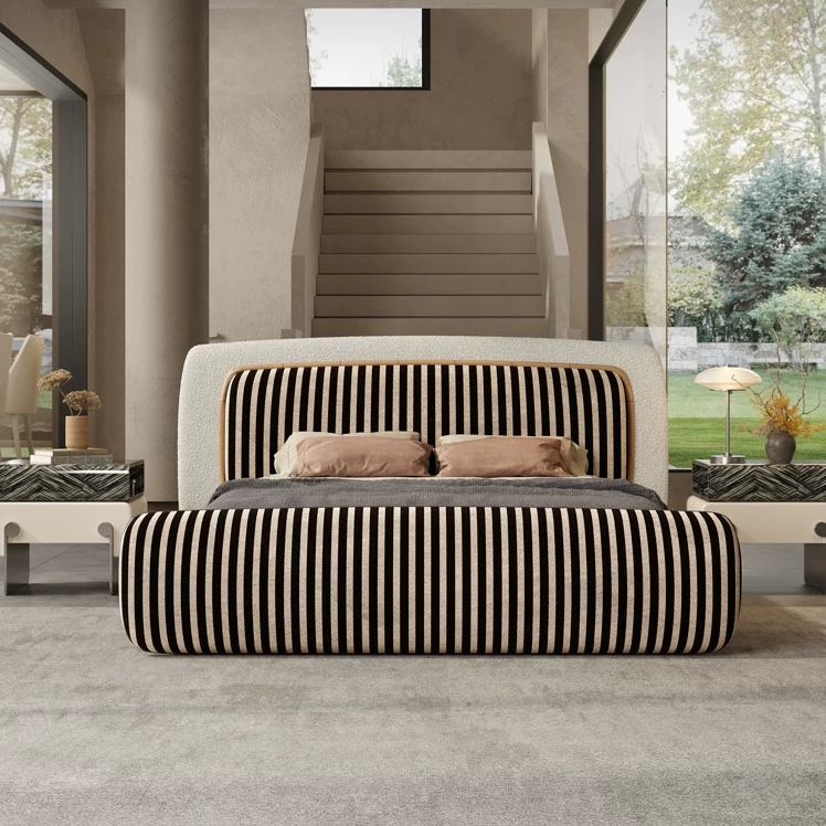 Gaoliang Bed Designer Creative Mid Century Fabric Cloud Bed OEM/ODM (RC60)