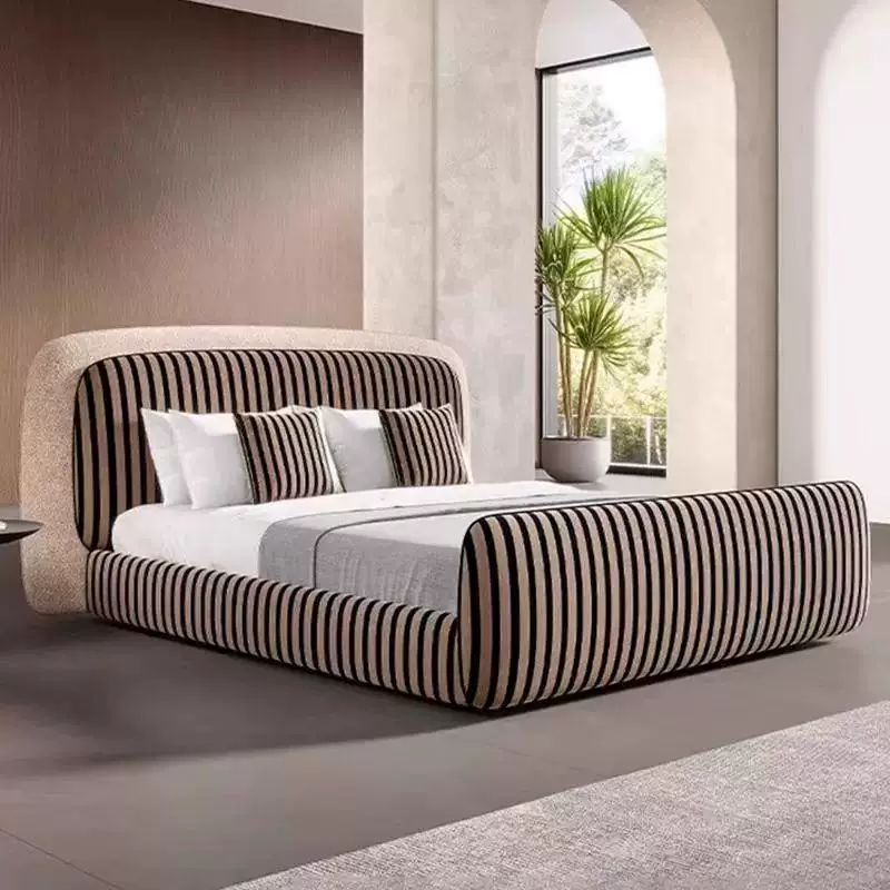 RC60 (4) Gaoliang Bed Designer Creative Mid Century Fabric Cloud Bed OEM/ODM (RC60)