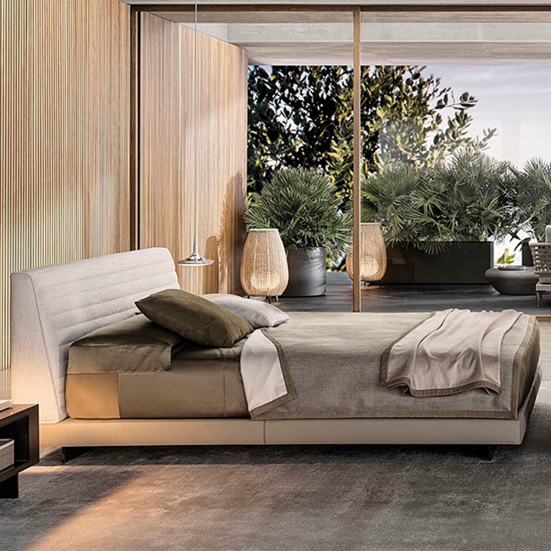 RC64 (1) Gaoliang Bed Luxury Design Fabric Upholstered Modern King Beds OEM/ODM (RC64)