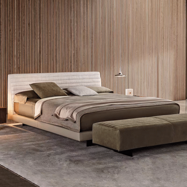 Gaoliang Bed Luxury Design Fabric Upholstered Modern King Beds OEM/ODM (RC64)