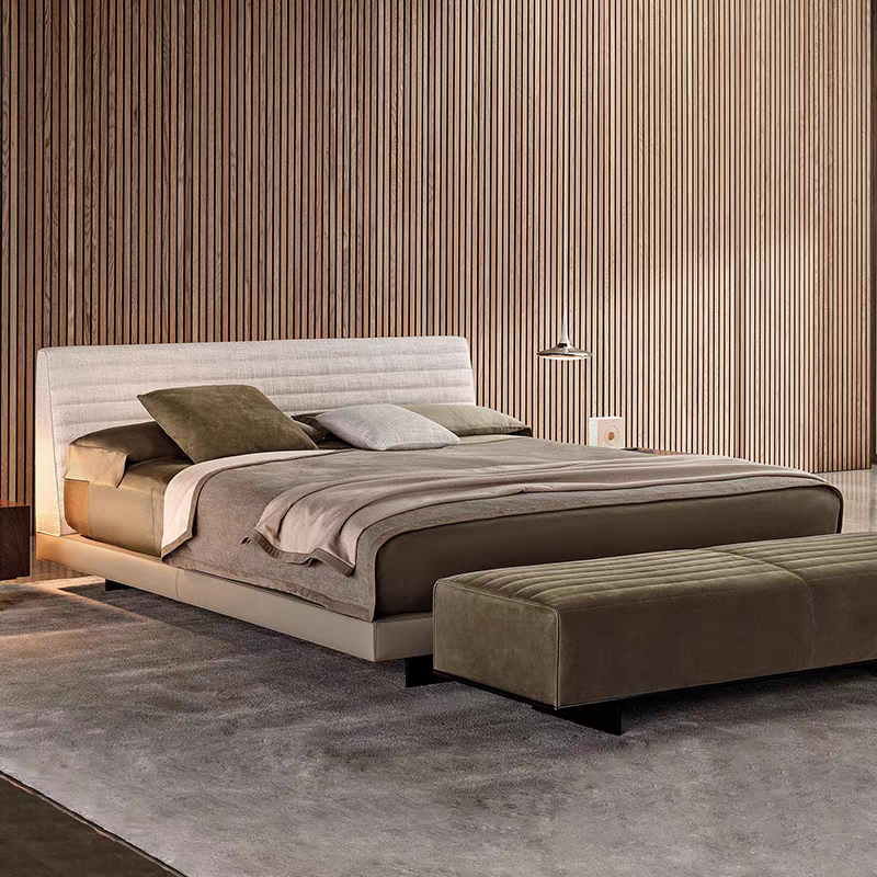 Gaoliang Bed Luxury Design Fabric Upholstered Modern King Beds OEM/ODM (RC64)