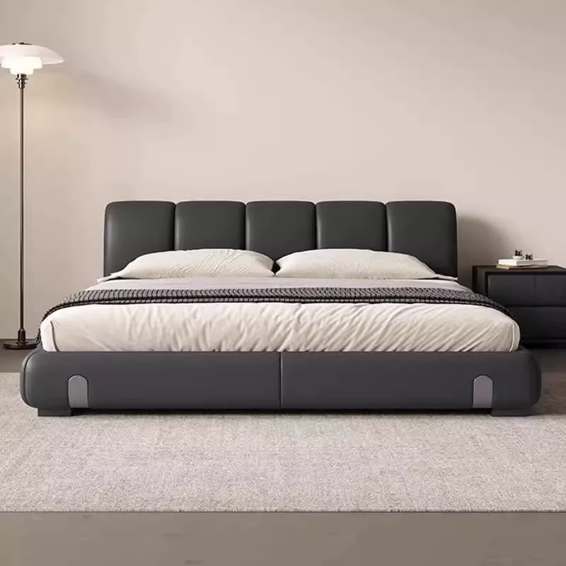Gaoliang Bed Modern Light Luxury Italian Genuine Leather Beds OEM/ODM (RC69)