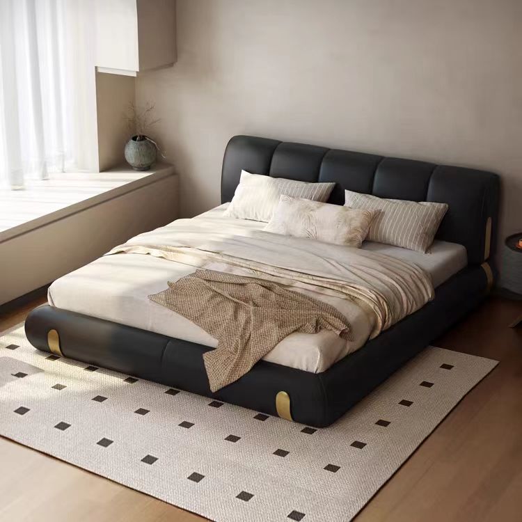 Gaoliang Bed Modern Light Luxury Italian Genuine Leather Beds OEM/ODM (RC69)