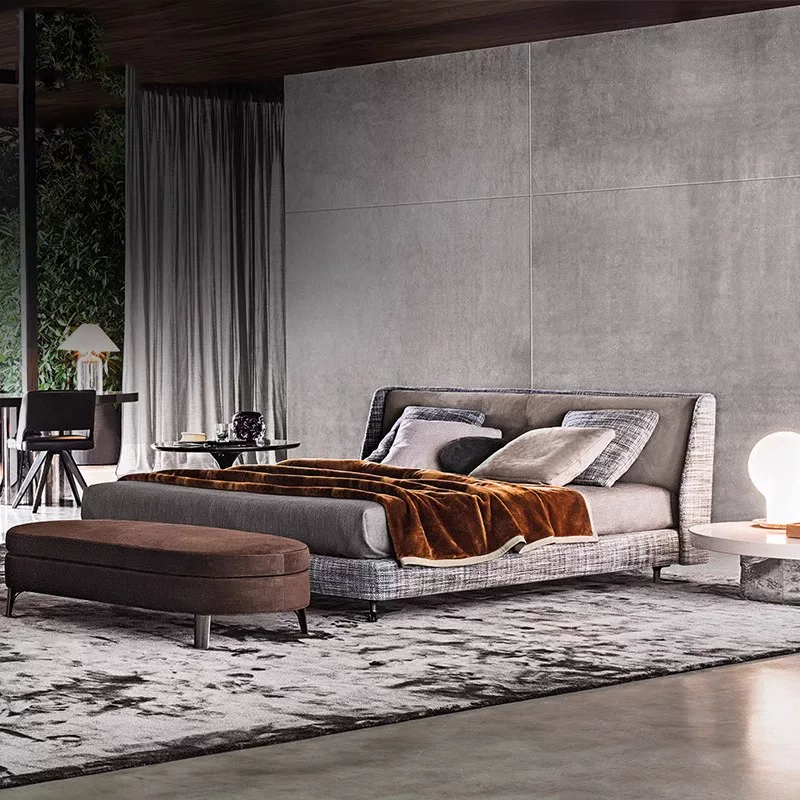 Gaoliang Bed Modern Soft Upholstered Bedroom Luxury Double Bed OEM/ODM (RC71)