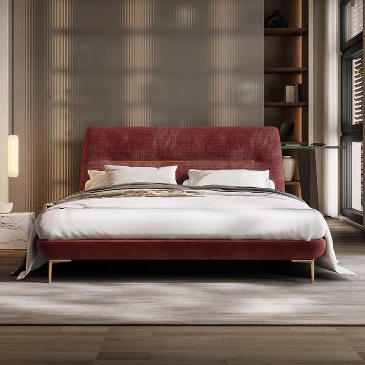 Gaoliang Bed Modern Simple Design Master Bedroom Furniture Fabric Bed OEM/ODM (RC73)