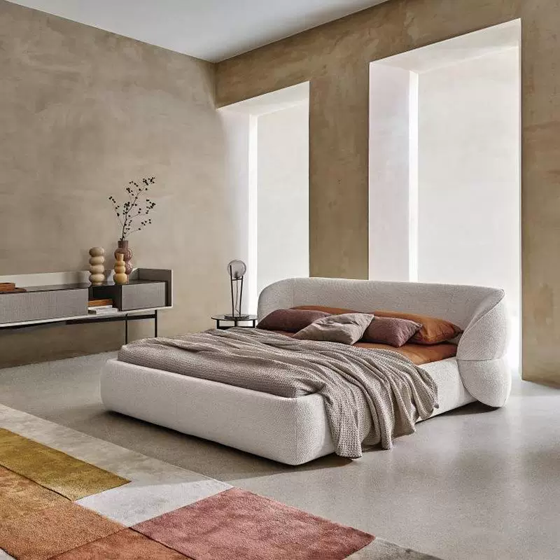 RC75 (4) Gaoliang Bed Modern Italian Upholstered Minimalist Luxury King Size Beds OEM/ODM (RC75)