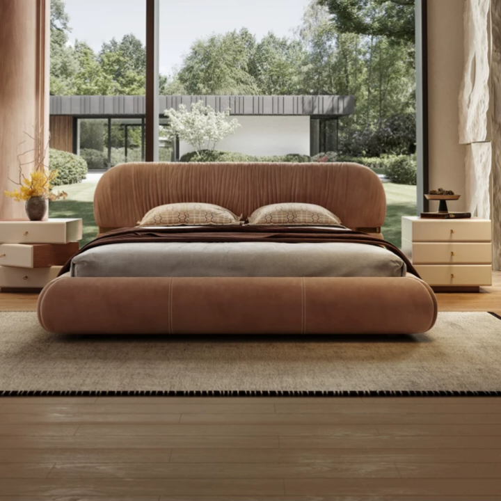 Gaoliang Bed Modern Italian Fabric Design Luxury Upholstered Beds OEM/ODM (RC76)