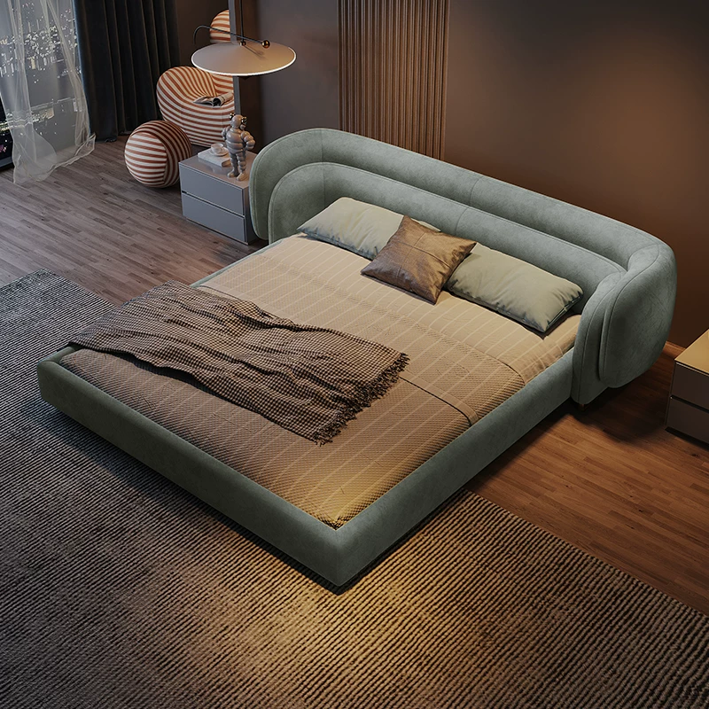 Gaoliang Bed Velvet Upholstered Hot Selling Italian Designer Bed Set OEM/ODM (RC80)