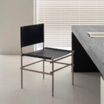 Gaoliang Dining Chair Italian Light Luxury Black Dining Chairs OEM/ODM (YZ238)