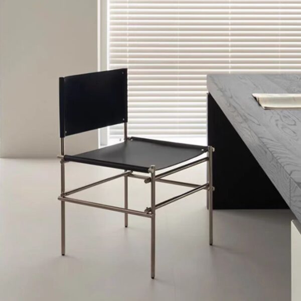 Gaoliang Dining Chair Italian Light Luxury Black Dining Chairs OEM/ODM (YZ238)