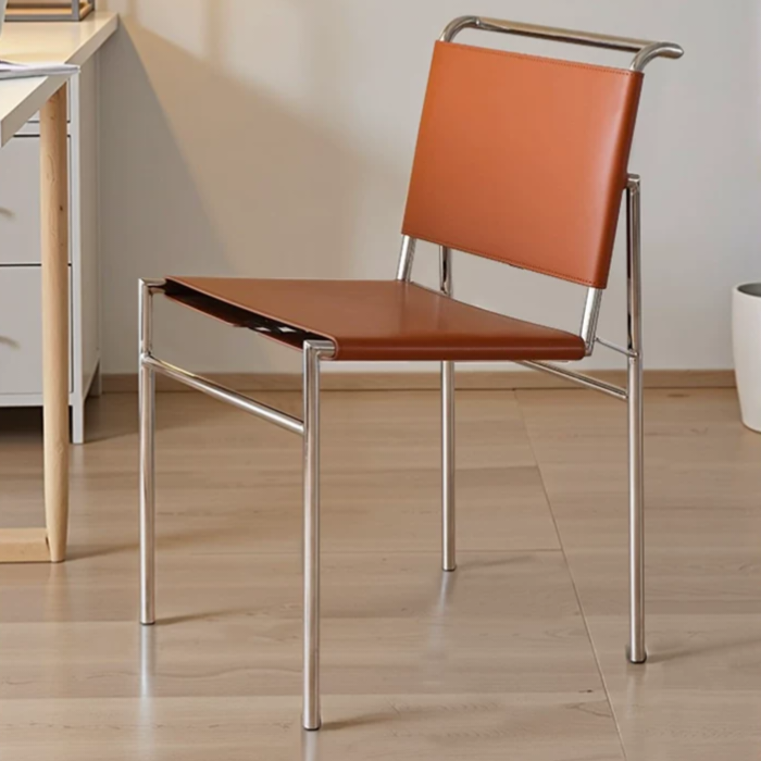 YZ239 (2) Gaoliang Dining Chair Modern Saddle Leather Dining Room Sets 8 Chairs OEM/ODM (YZ239)