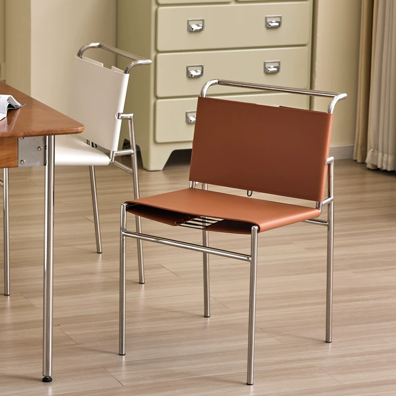 Gaoliang Dining Chair Modern Saddle Leather Dining Room Sets 8 Chairs OEM/ODM (YZ239)