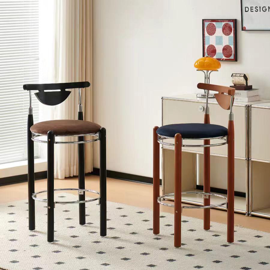 Gaoliang Bar Stool Modern Retro Wooden Bar Stool High Chair OEM/ODM (BY37)