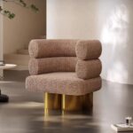 Gaoliang Accent Chair Modern Designer Lamb Velvet Fabric Armchairs OEM/ODM (DY189)