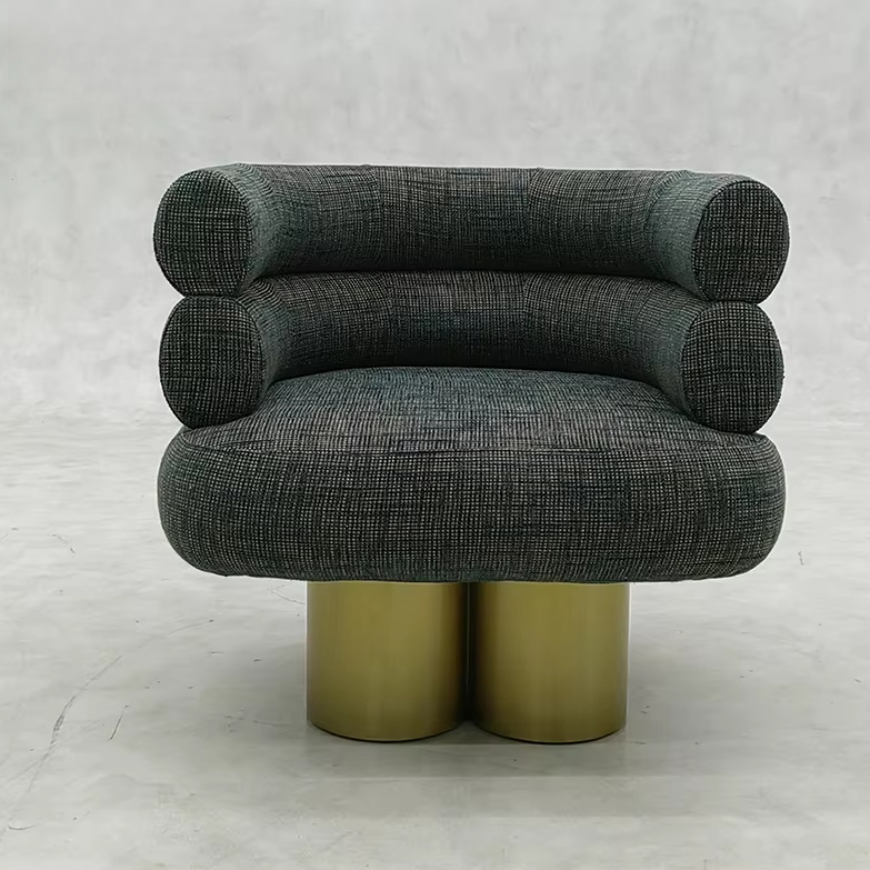 Gaoliang Accent Chair Modern Designer Lamb Velvet Fabric Armchairs OEM/ODM (DY189)