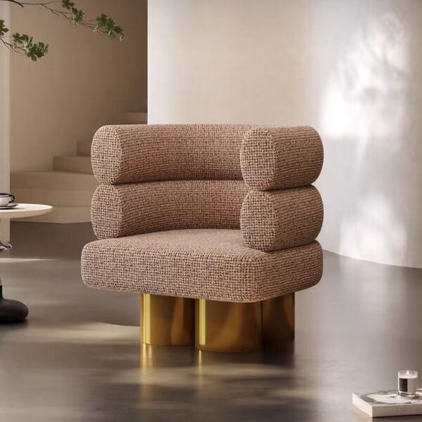 Gaoliang Accent Chair Modern Designer Lamb Velvet Fabric Armchairs OEM/ODM (DY189)