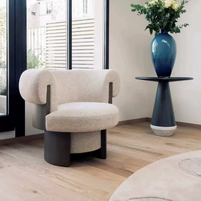 Gaoliang Accent Chair High-End Cotton Velvet Fabric Negotiation Chair OEM/ODM (DY300)