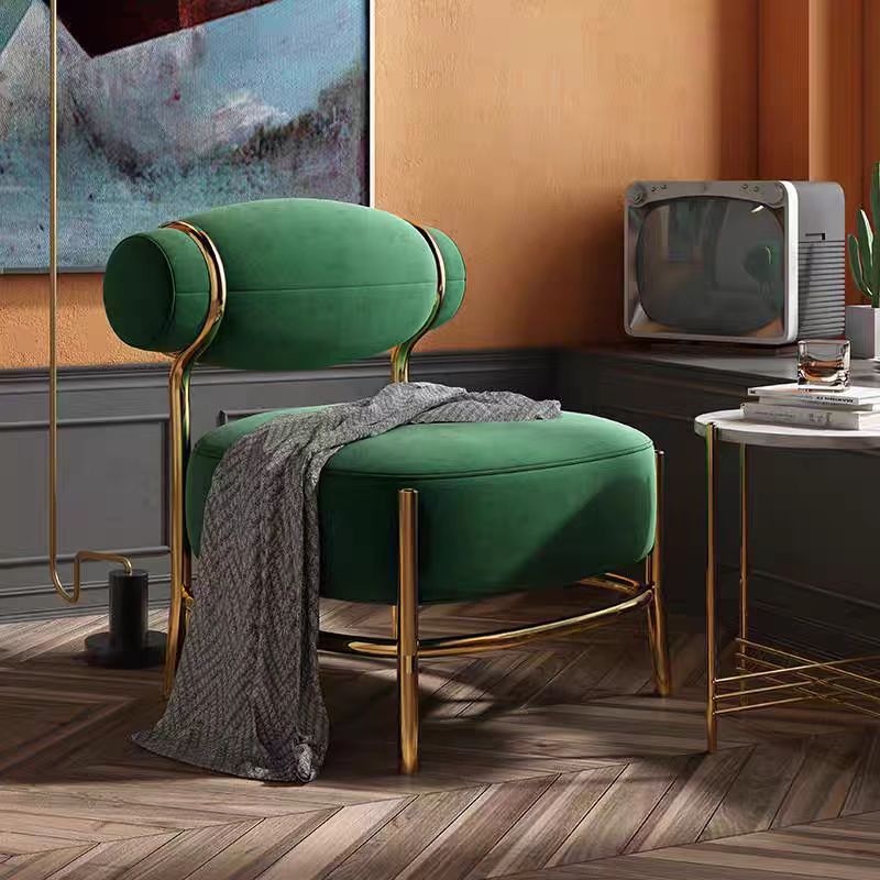 Gaoliang Accent Chair Candy Shaped Green Fabric Single Sofa Chair OEM/ODM (DY301)