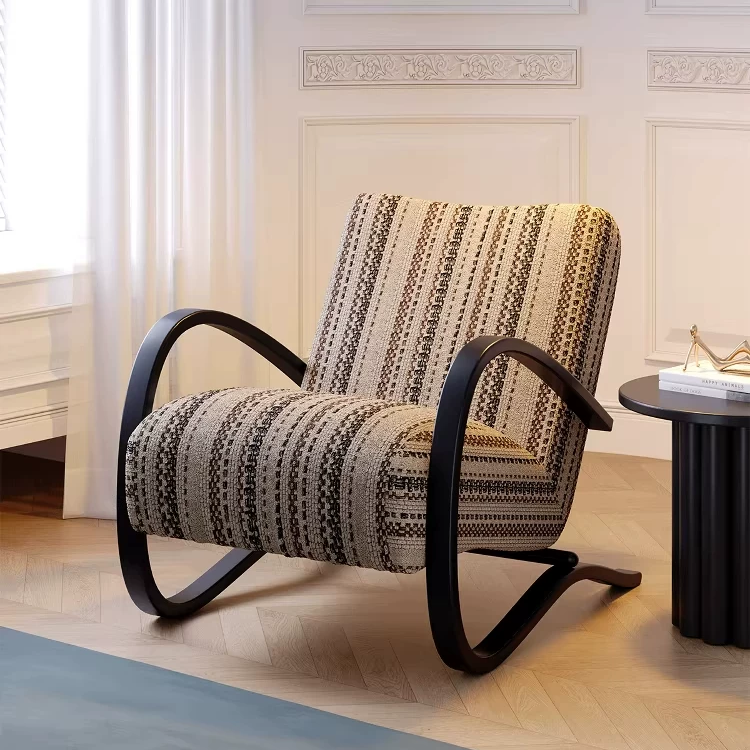Gaoliang Accent Chair Retro Curved Armrests Leisure Lounge Chair OEM/ODM (DY306)