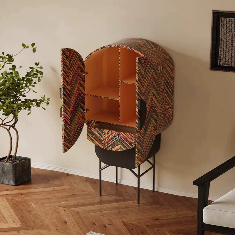 GZ212 (3) Gaoliang Sideboard Modern Luxury Metal Decorative Cabinet OEM/ODM (GZ212)