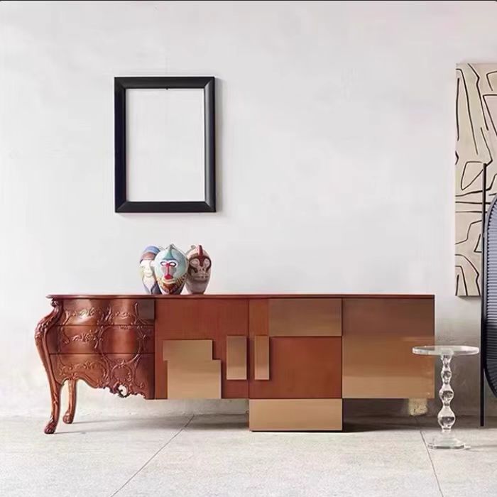 Gaoliang Sideboard Solid Wood French Style Storage Cabinet OEM/ODM (GZ213)