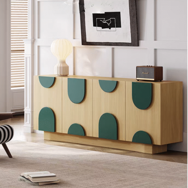 Gaoliang Sideboard Wooden Green Storage Cabinet for Living Room OEM/ODM (GZ217)