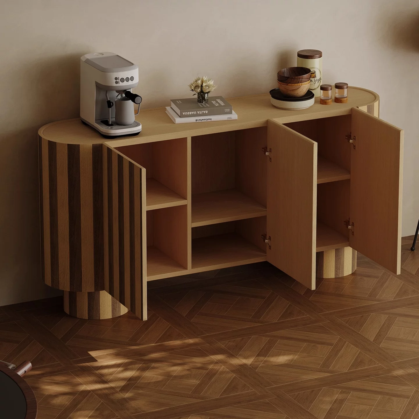 GZ218 (5) Gaoliang Sideboard Buffet Cabinets Durable Living Room Cabinets OEM/ODM (GZ218)